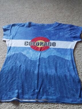 Colorado Flag/mountain Graphic Tee